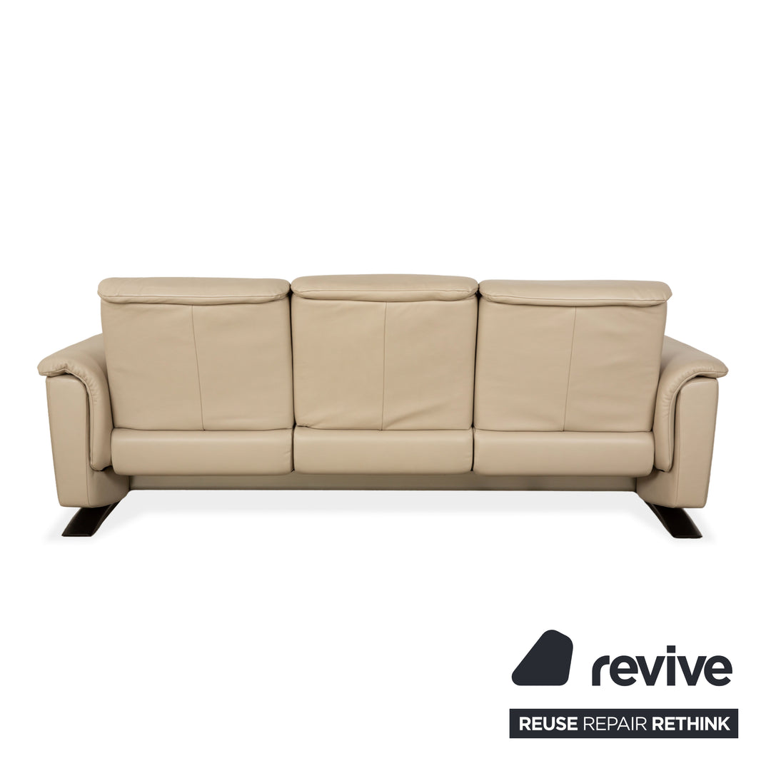 Stressless Panorama Garnitur Leder Dreisitzer + Zweisitzer Beige Sofa Couch