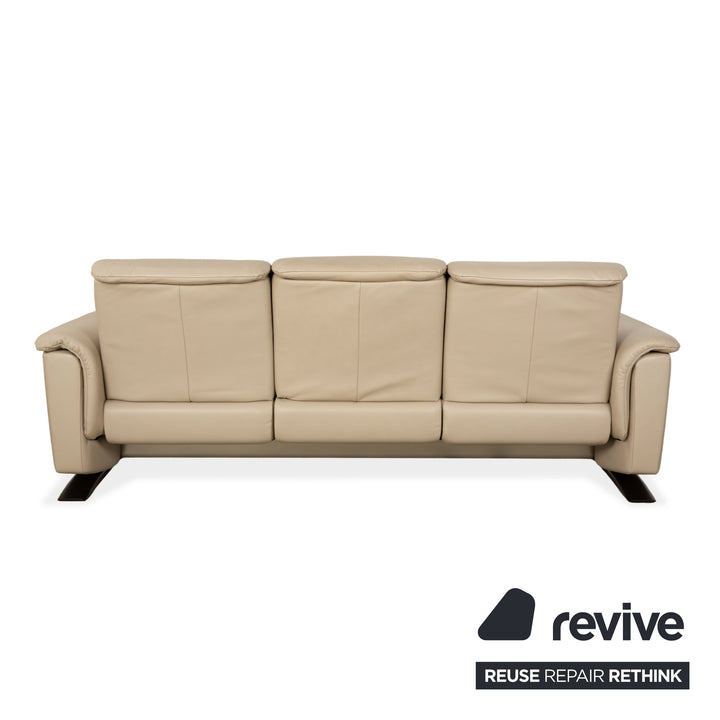 Stressless Panorama Garnitur Leder Dreisitzer + Zweisitzer Beige Sofa Couch