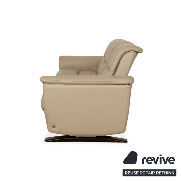Stressless Panorama Garnitur Leder Dreisitzer + Zweisitzer Beige Sofa Couch