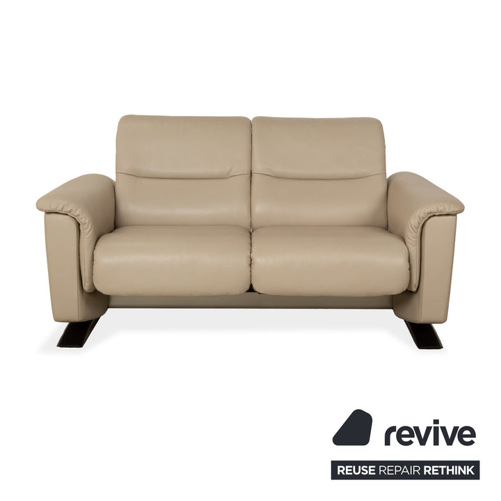 Stressless Panorama Garnitur Leder Dreisitzer + Zweisitzer Beige Sofa Couch