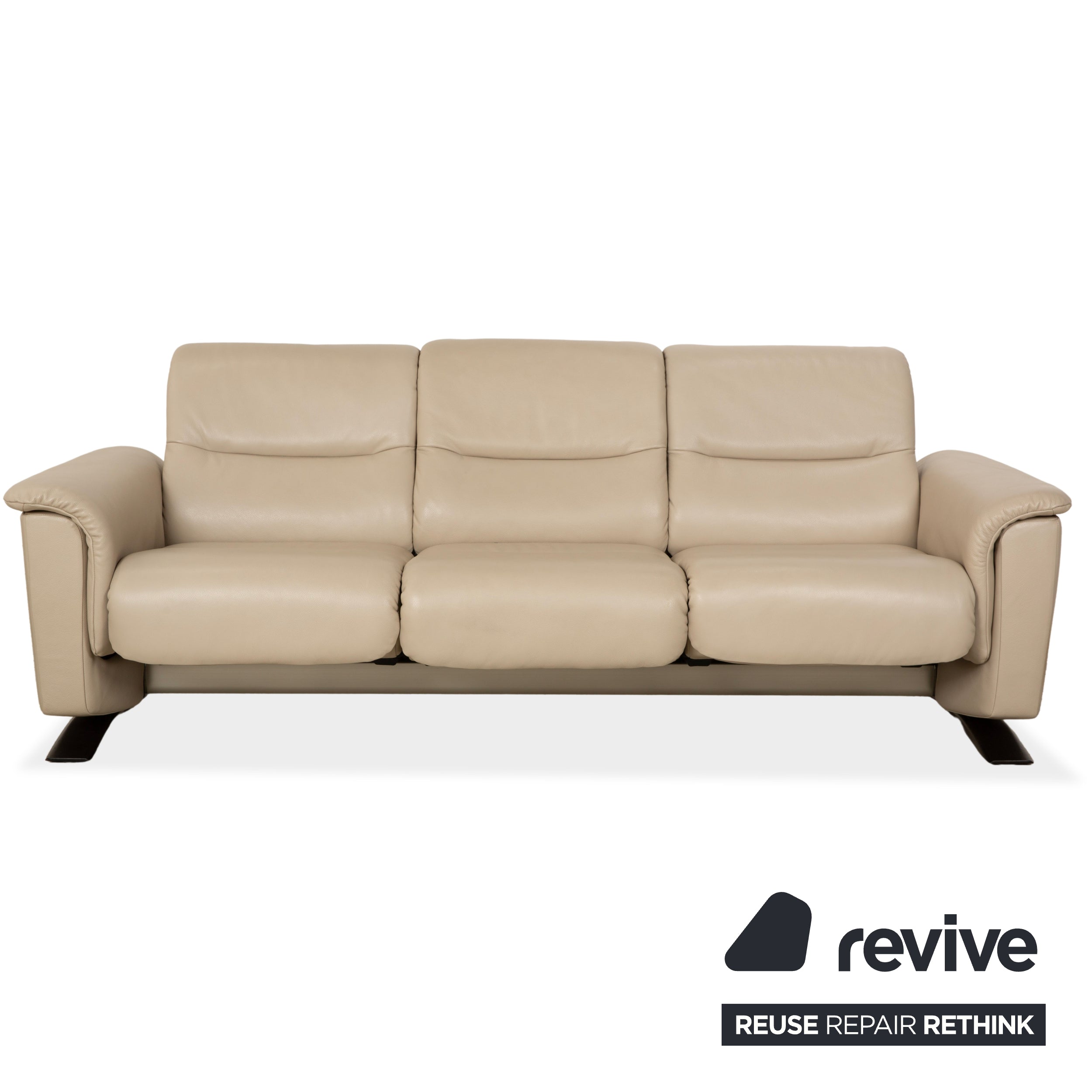 Stressless Panorama Garnitur Leder Dreisitzer + Zweisitzer Beige Sofa Couch