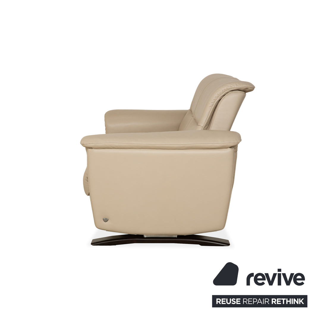 Stressless Panorama Leder Zweisitzer Beige Sofa Couch