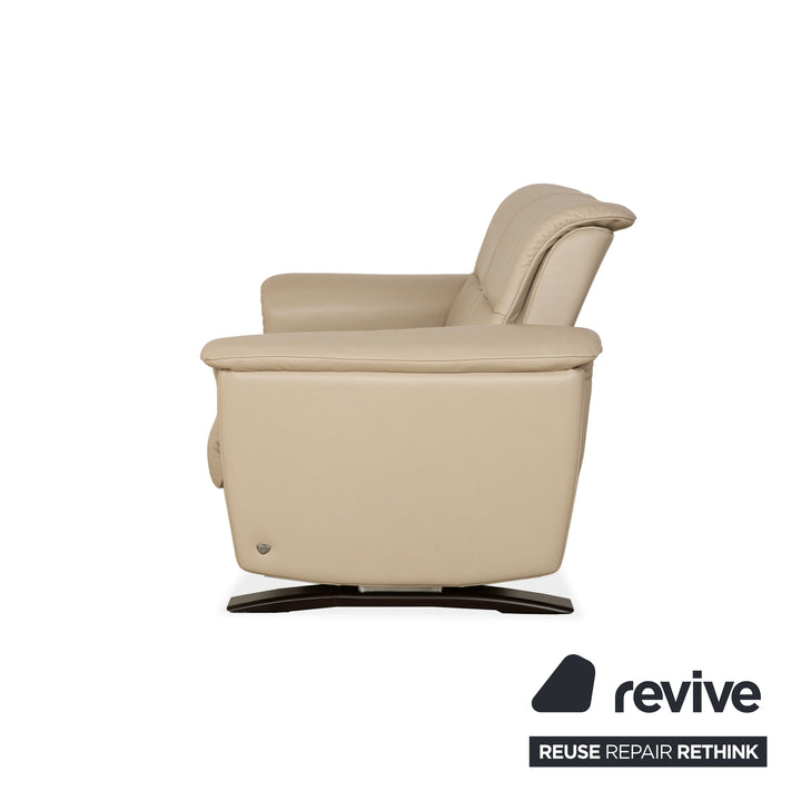 Stressless Panorama Leder Zweisitzer Beige Sofa Couch