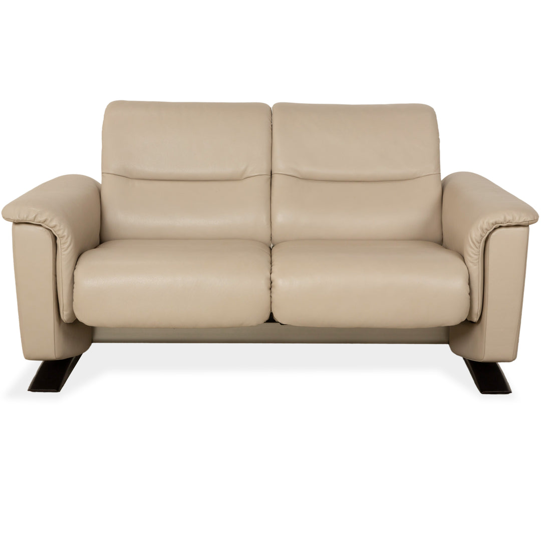 Stressless Panorama Leder Zweisitzer Beige Sofa Couch