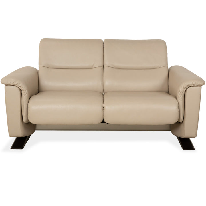 Stressless Panorama Leder Zweisitzer Beige Sofa Couch