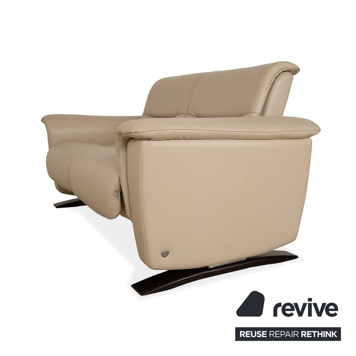 Stressless Panorama Leder Zweisitzer Beige Sofa Couch