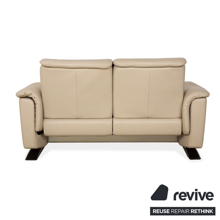 Stressless Panorama Leder Zweisitzer Beige Sofa Couch