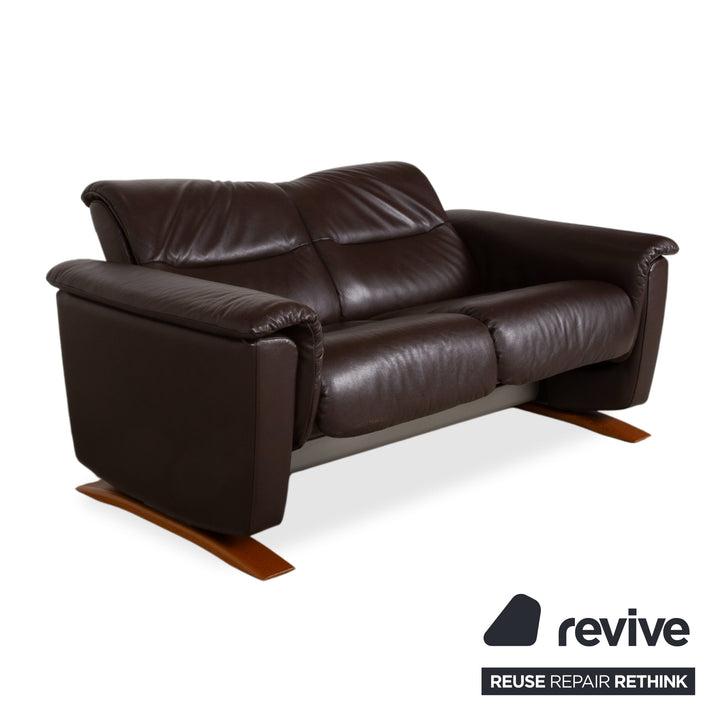 Stressless Panorama Leder Zweisitzer Braun Espresso manuelle Funktion Sofa Couch