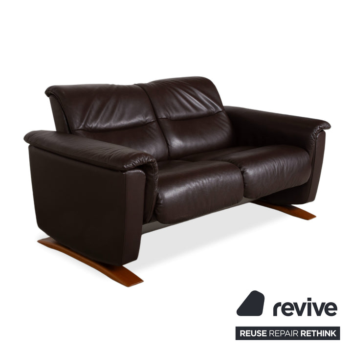 Stressless Panorama Leder Zweisitzer Braun Espresso manuelle Funktion Sofa Couch