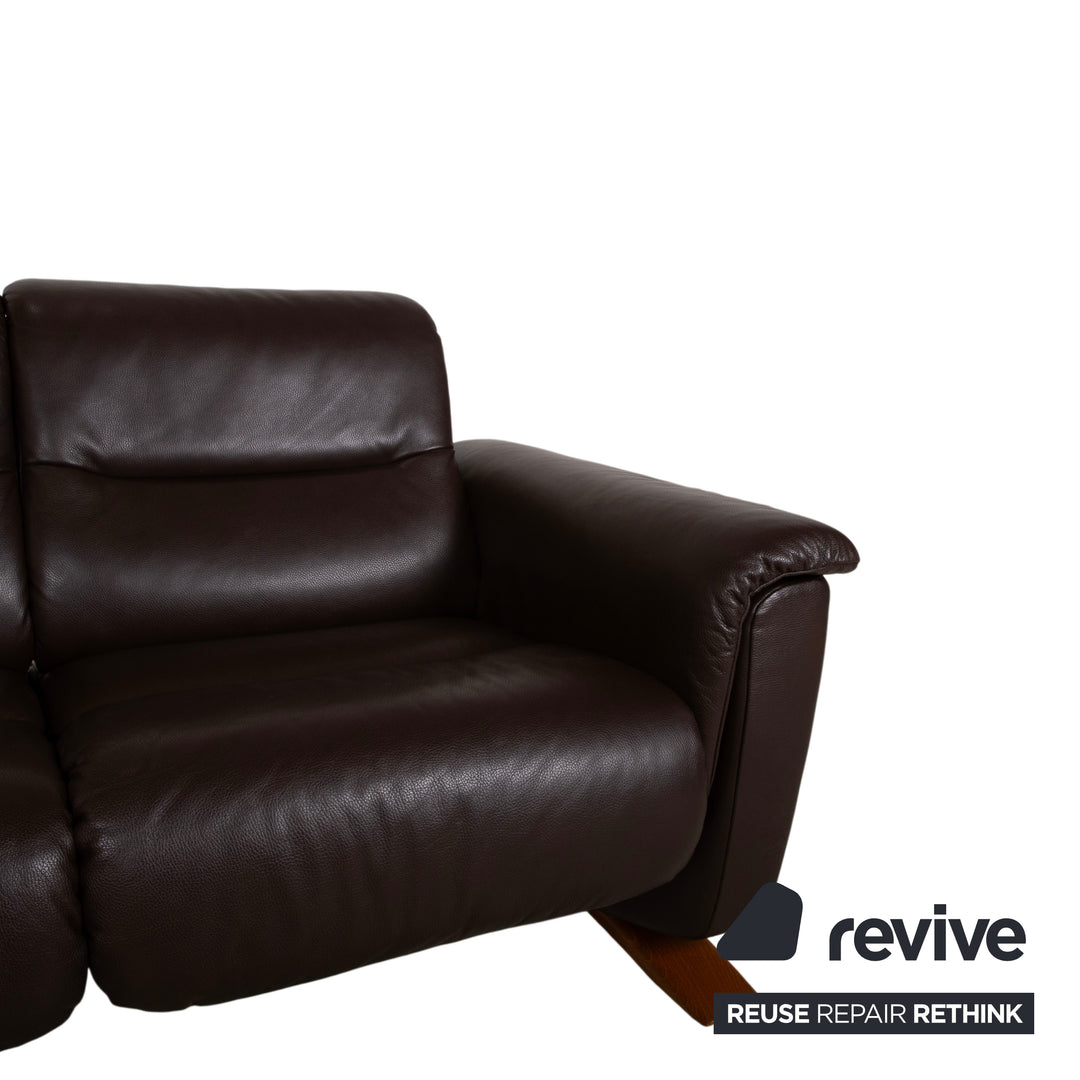Stressless Panorama Leder Zweisitzer Braun Espresso manuelle Funktion Sofa Couch
