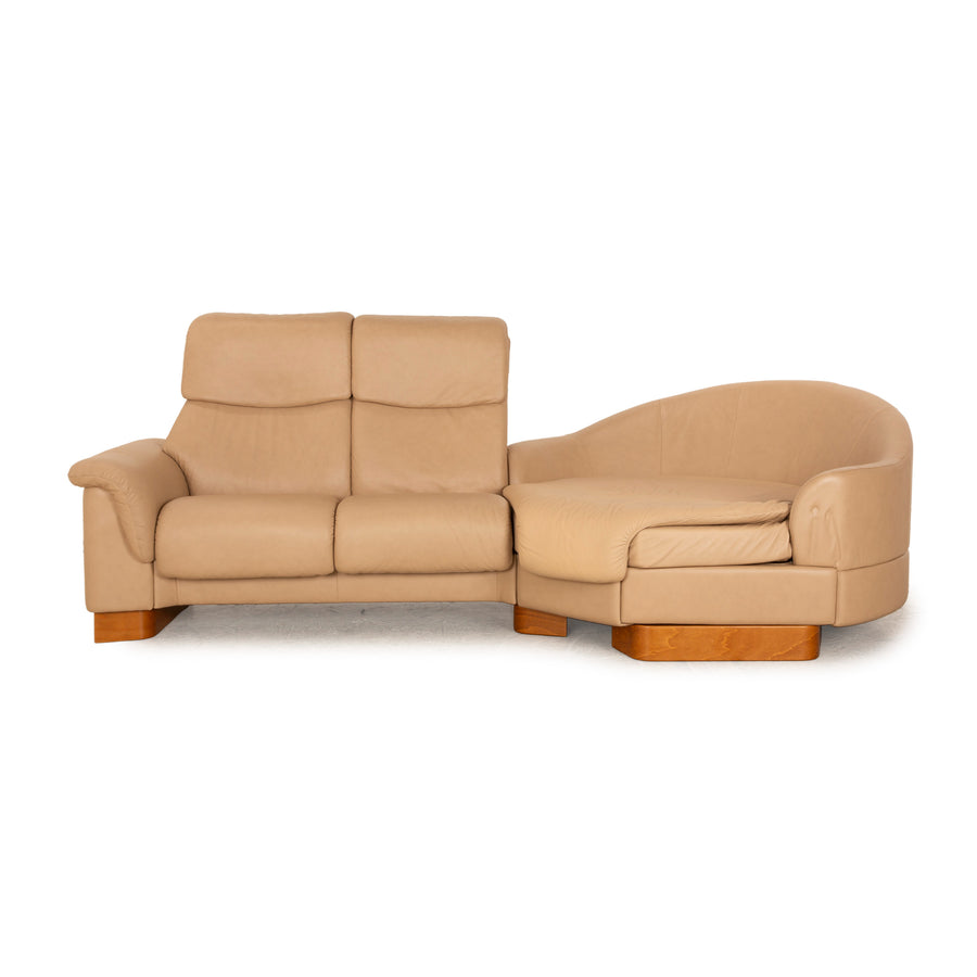 Canapé trois places en cuir beige Stressless Paradise