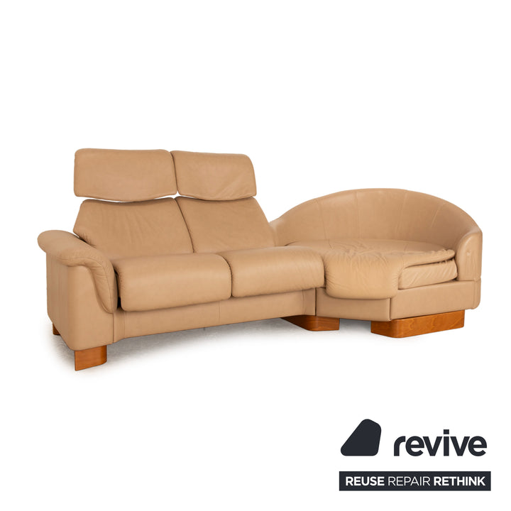 Canapé trois places en cuir beige Stressless Paradise