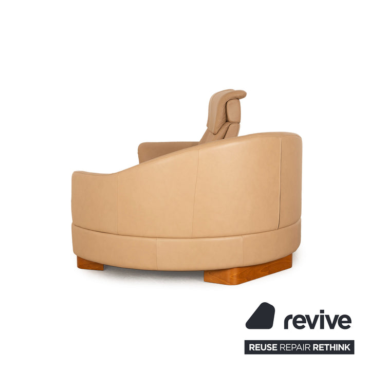 Canapé trois places en cuir beige Stressless Paradise