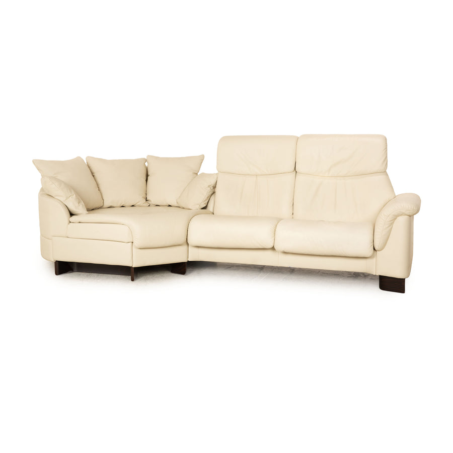 Stressless Paradise Leder Dreisitzer Creme Sofa Couch manuelle Funktion