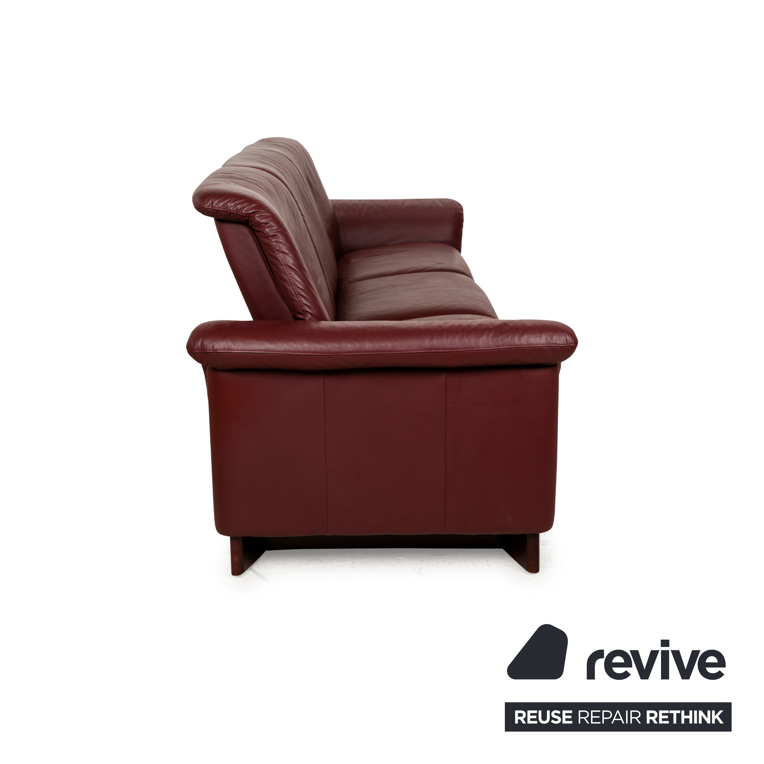 Canapé trois places Stressless Paradise en cuir rouge, fonction manuelle