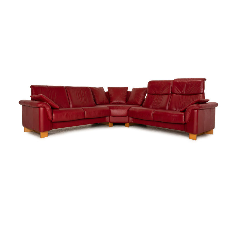 Canapé d'angle en cuir Stressless Paradise, canapé rouge