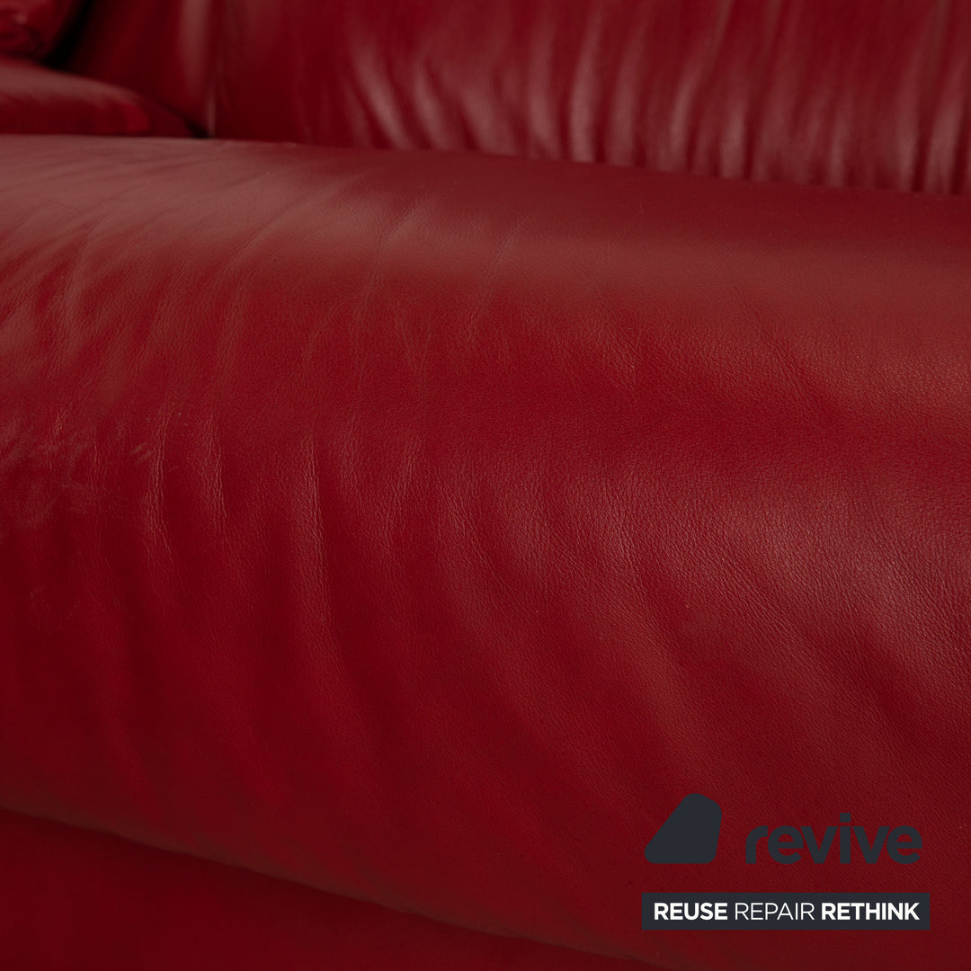 Stressless Paradise Leather Corner Sofa Red Sofa Couch