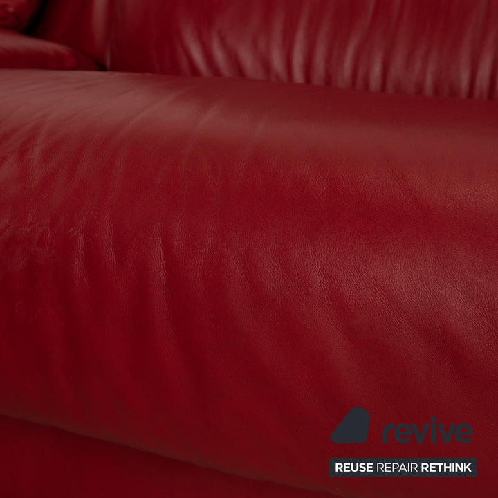 Canapé d'angle en cuir Stressless Paradise, canapé rouge