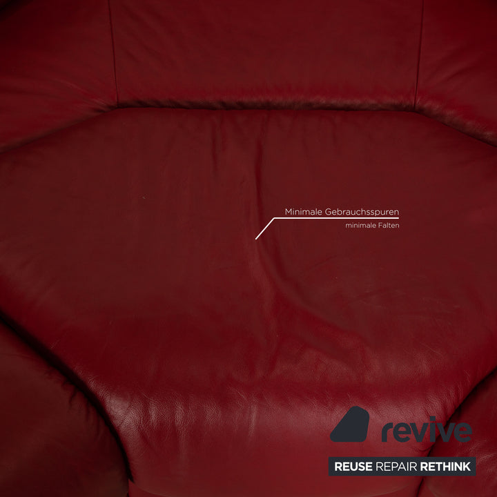 Stressless Paradise Leather Corner Sofa Red Sofa Couch