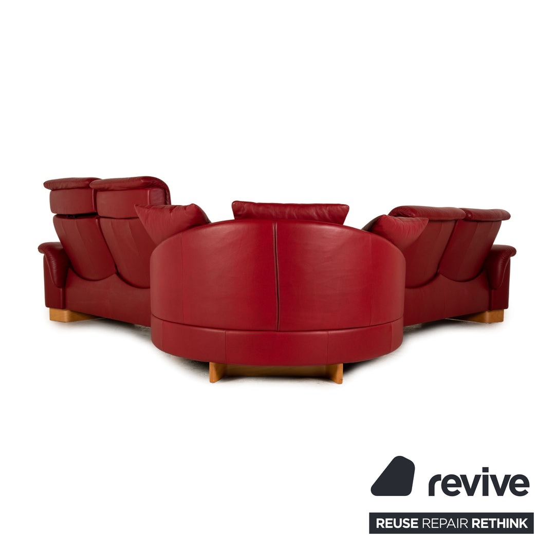 Stressless Paradise Leather Corner Sofa Red Sofa Couch