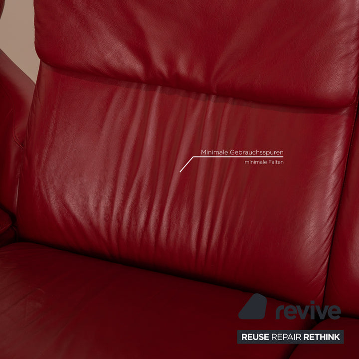 Stressless Paradise Leather Corner Sofa Red Sofa Couch