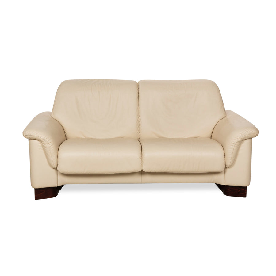 Stressless Paradise Leder Zweisitzer Beige manuelle Funktion Sofa Couch