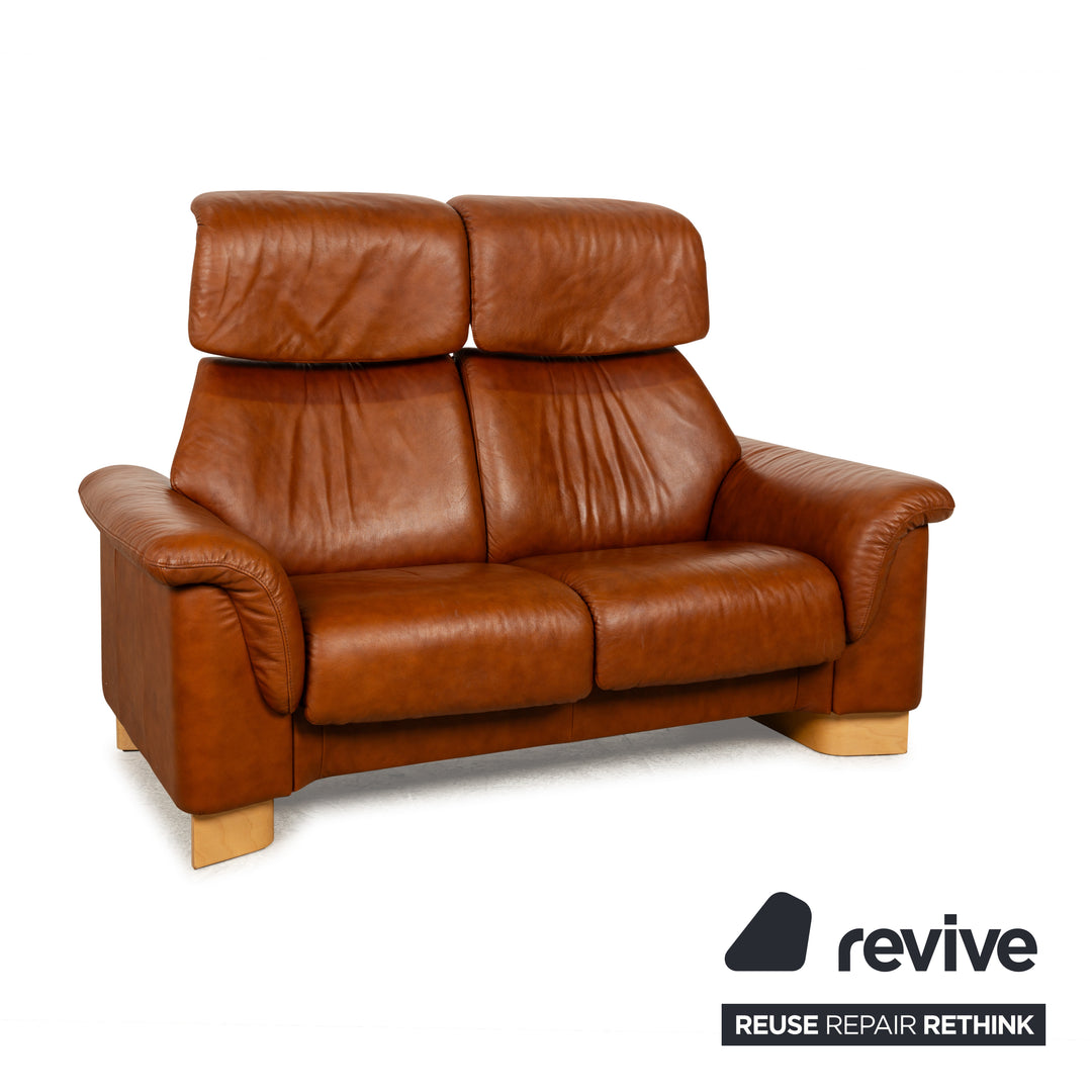 Stressless Paradise Leder Zweisitzer Braun manuelle Funktion Sofa Couch