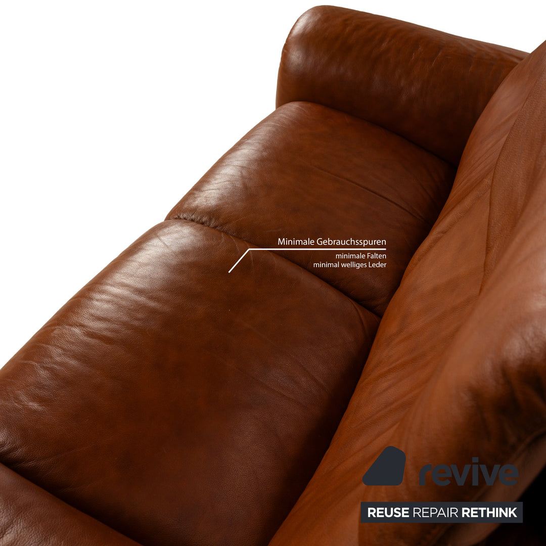 Stressless Paradise Leder Zweisitzer Braun manuelle Funktion Sofa Couch