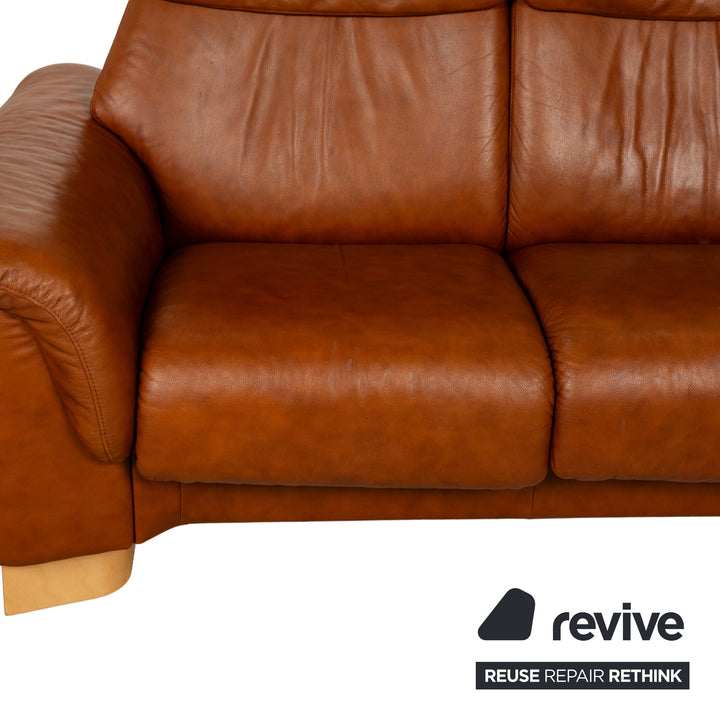Stressless Paradise Leder Zweisitzer Braun manuelle Funktion Sofa Couch