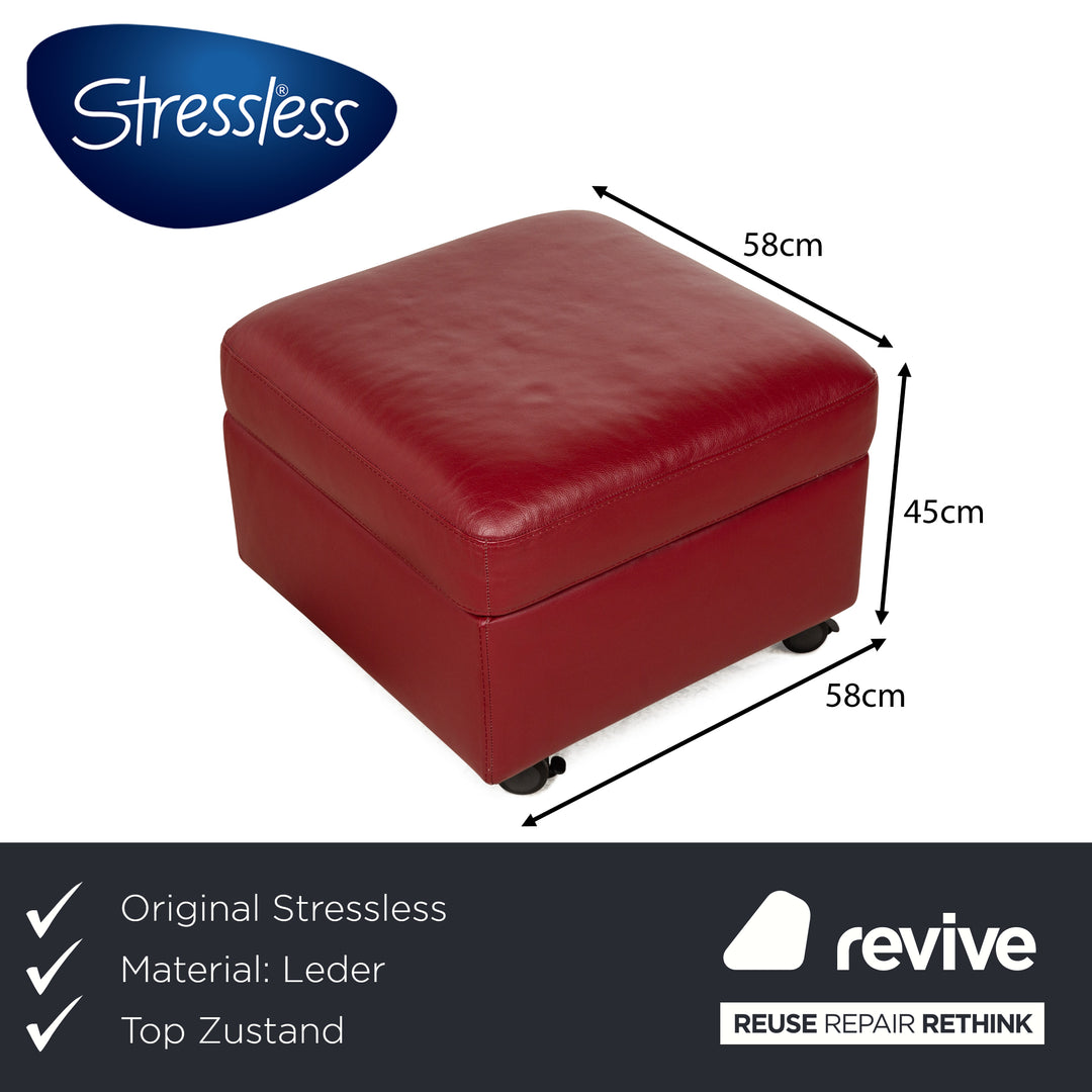 Stressless Pegasus Leder Hocker Rot