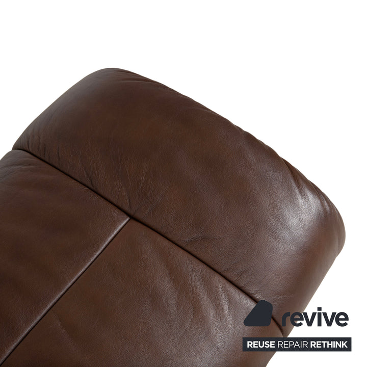 Stressless Reno Leder Holz Sessel inkl. Hocker Braun Kastanie Relaxfunktion