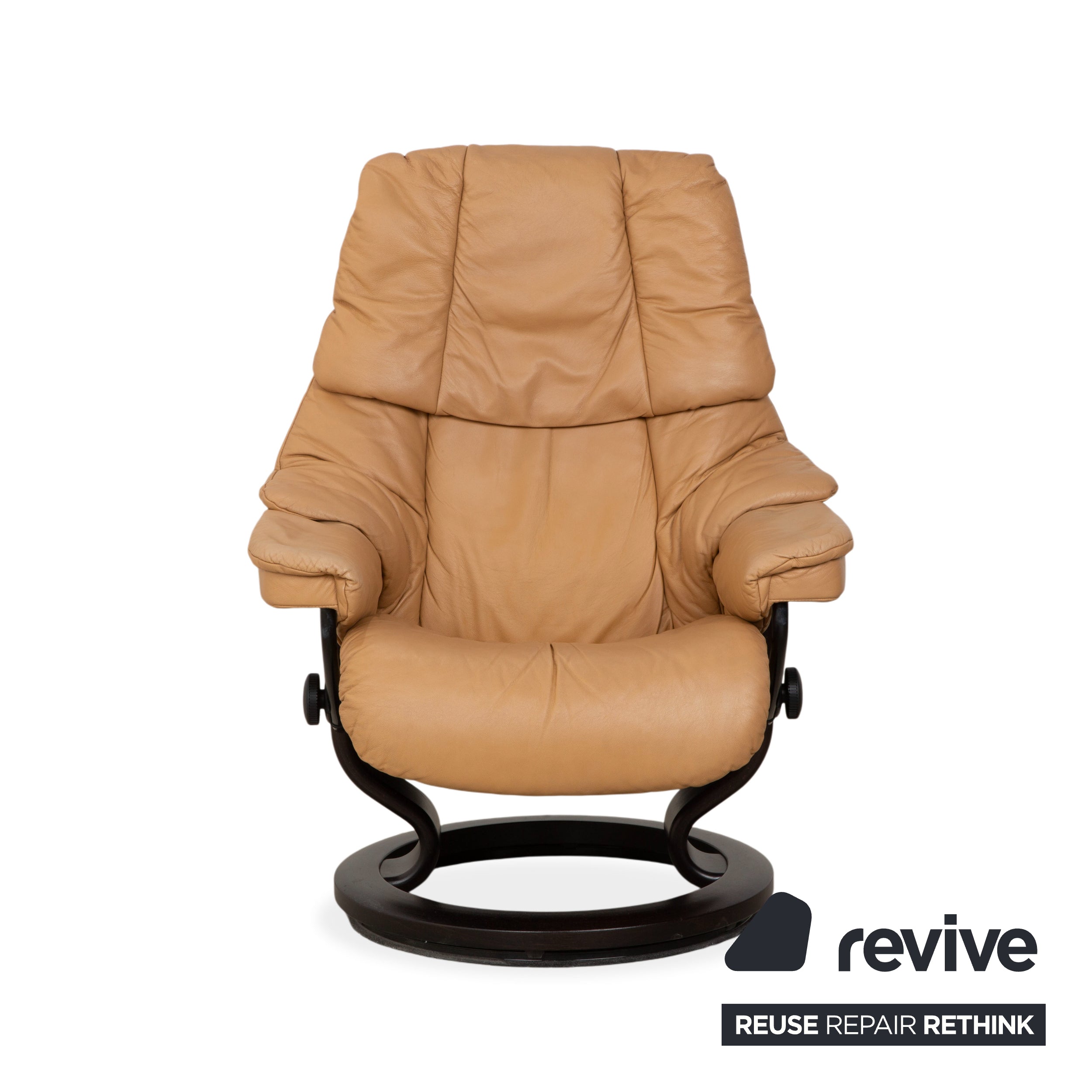 Stressless Reno Leather Recliner Beige incl. Footstool, Manual Function