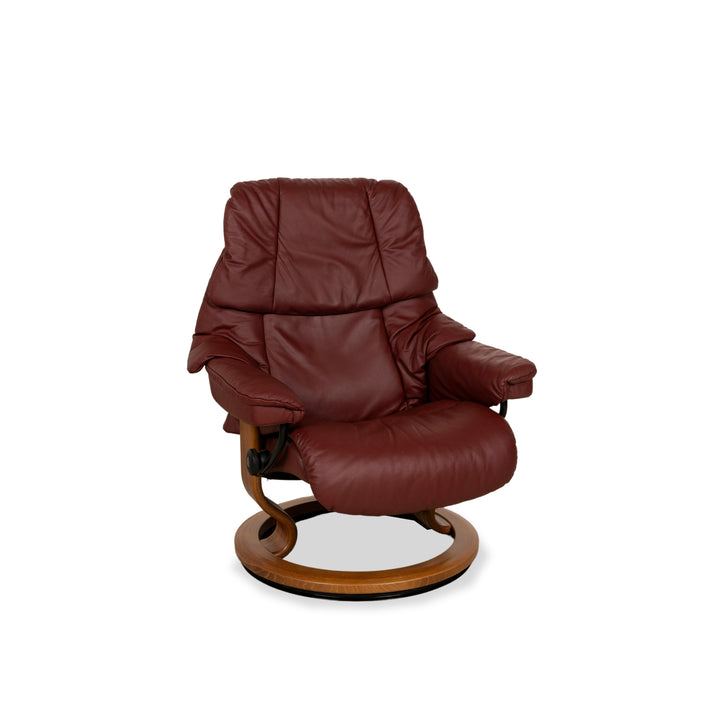 Stressless Reno Leder Sessel Braun Braunrot manuelle Funktion Relaxfunktion