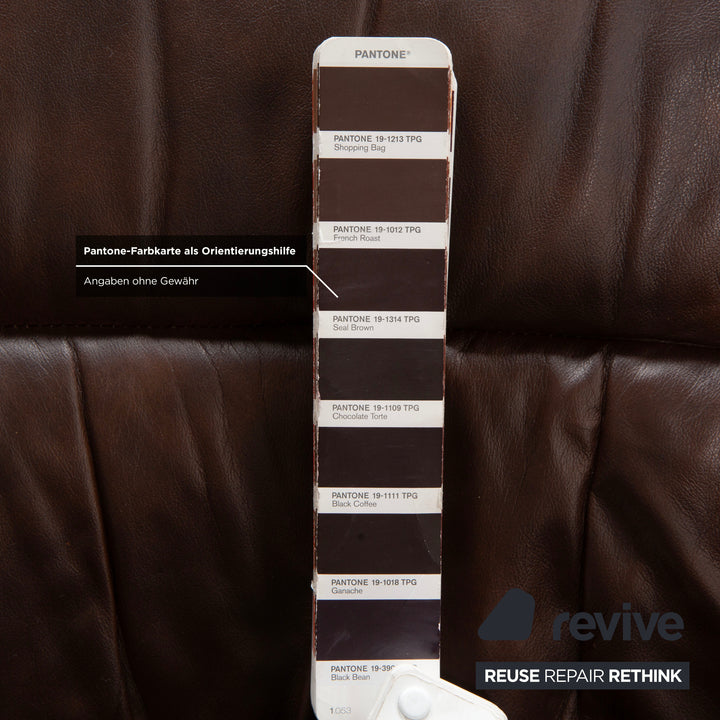 Stressless Reno Leder Sessel Braun Größe M inkl. Hocker Dunkelbraun Relaxsessel Relaxfunktion