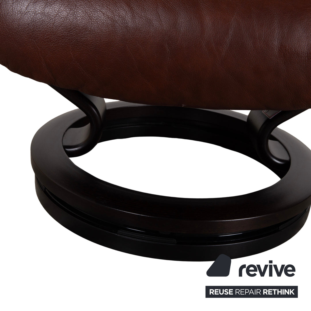 Stressless Reno Leder Sessel Braun inkl. Hocker manuelle Funktion Relaxfunktion