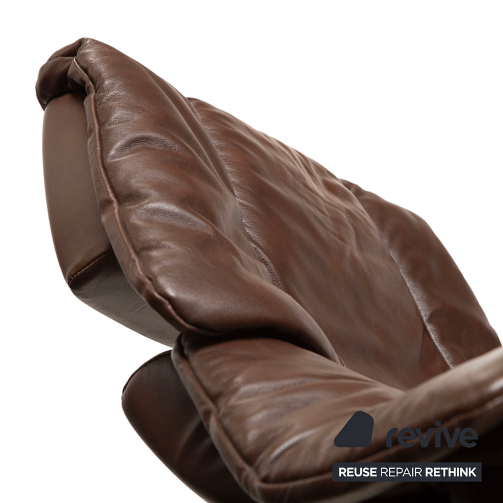Stressless Reno Leder Sessel Braun inkl. Hocker manuelle Funktion Relaxfunktion