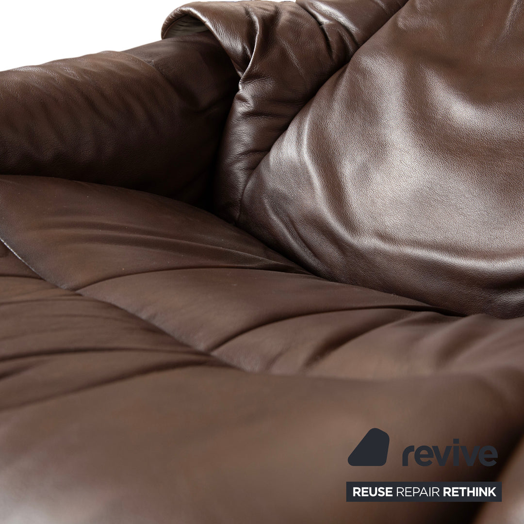 Stressless Reno Leder Sessel Braun inkl. Hocker manuelle Funktion Relaxfunktion