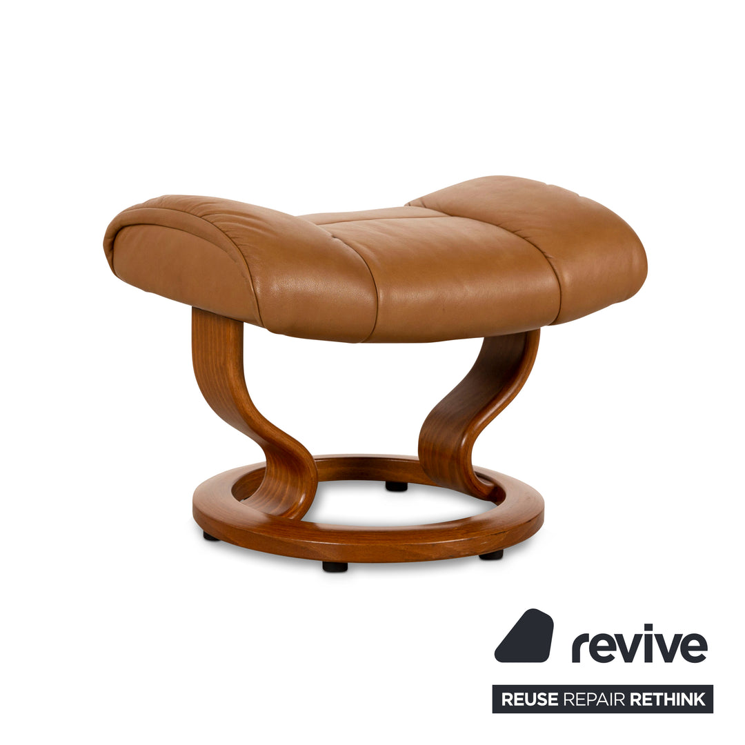 Stressless Reno Leder Sessel Braun manuelle Funktion inkl. Hocker