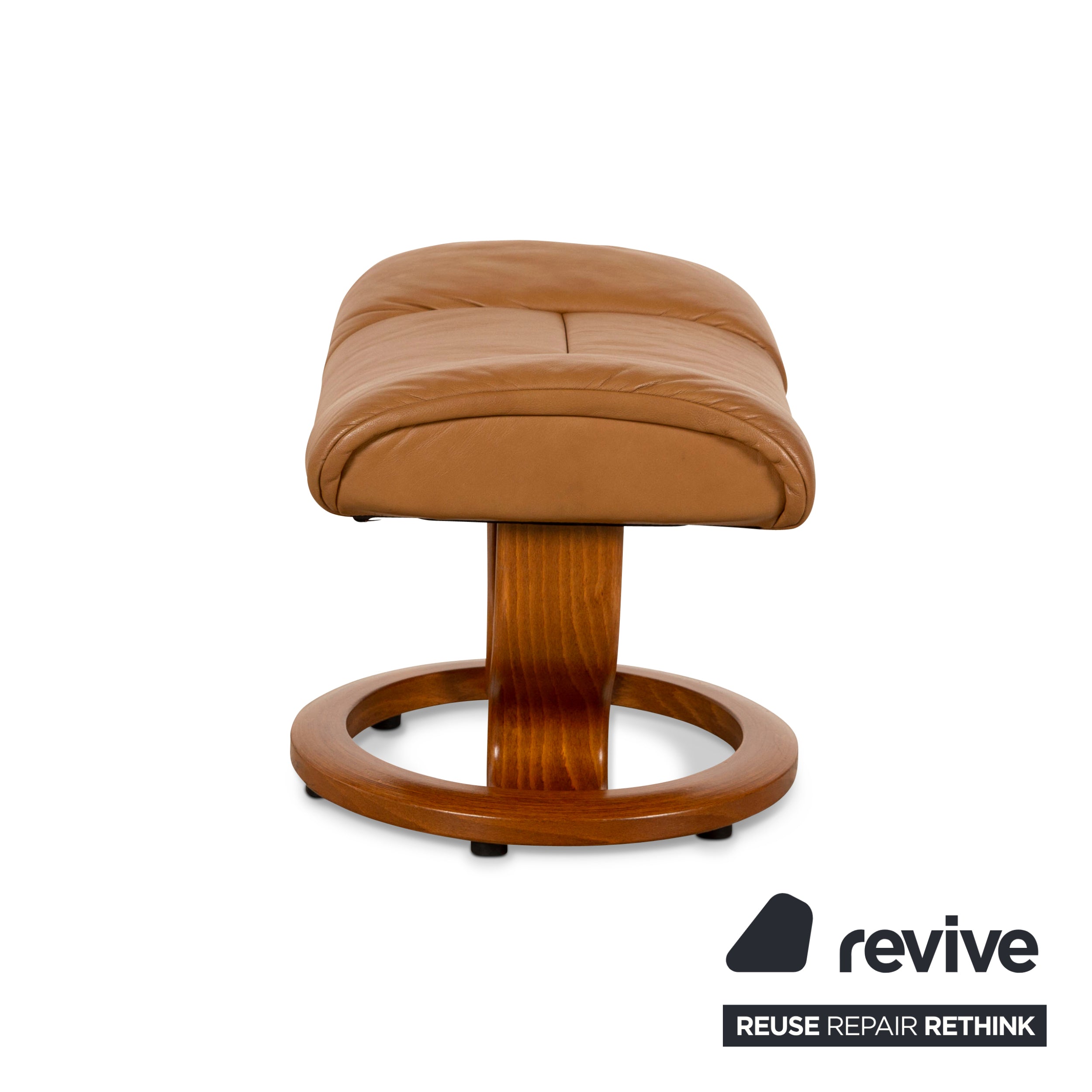 Fauteuil en cuir Stressless Reno marron fonction manuelle avec tabouret