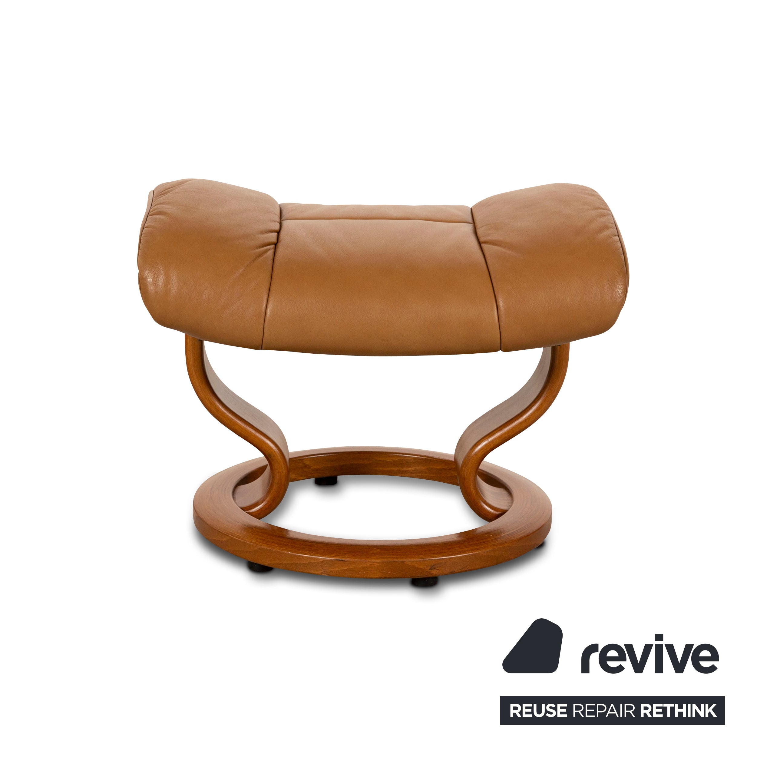 Fauteuil en cuir Stressless Reno marron fonction manuelle avec tabouret