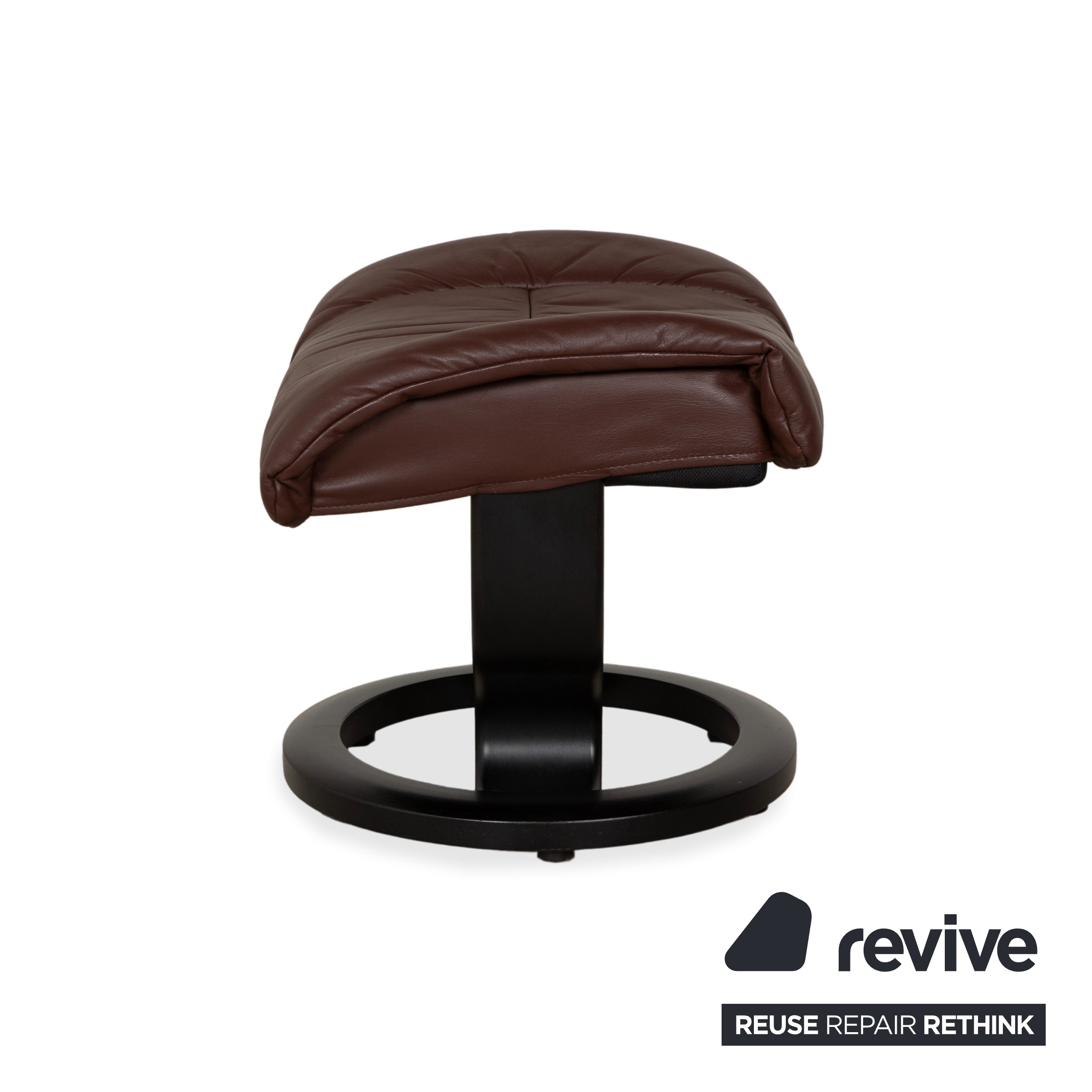 Stressless Reno Leather Recliner Brown Red Manual Function incl. Footstool