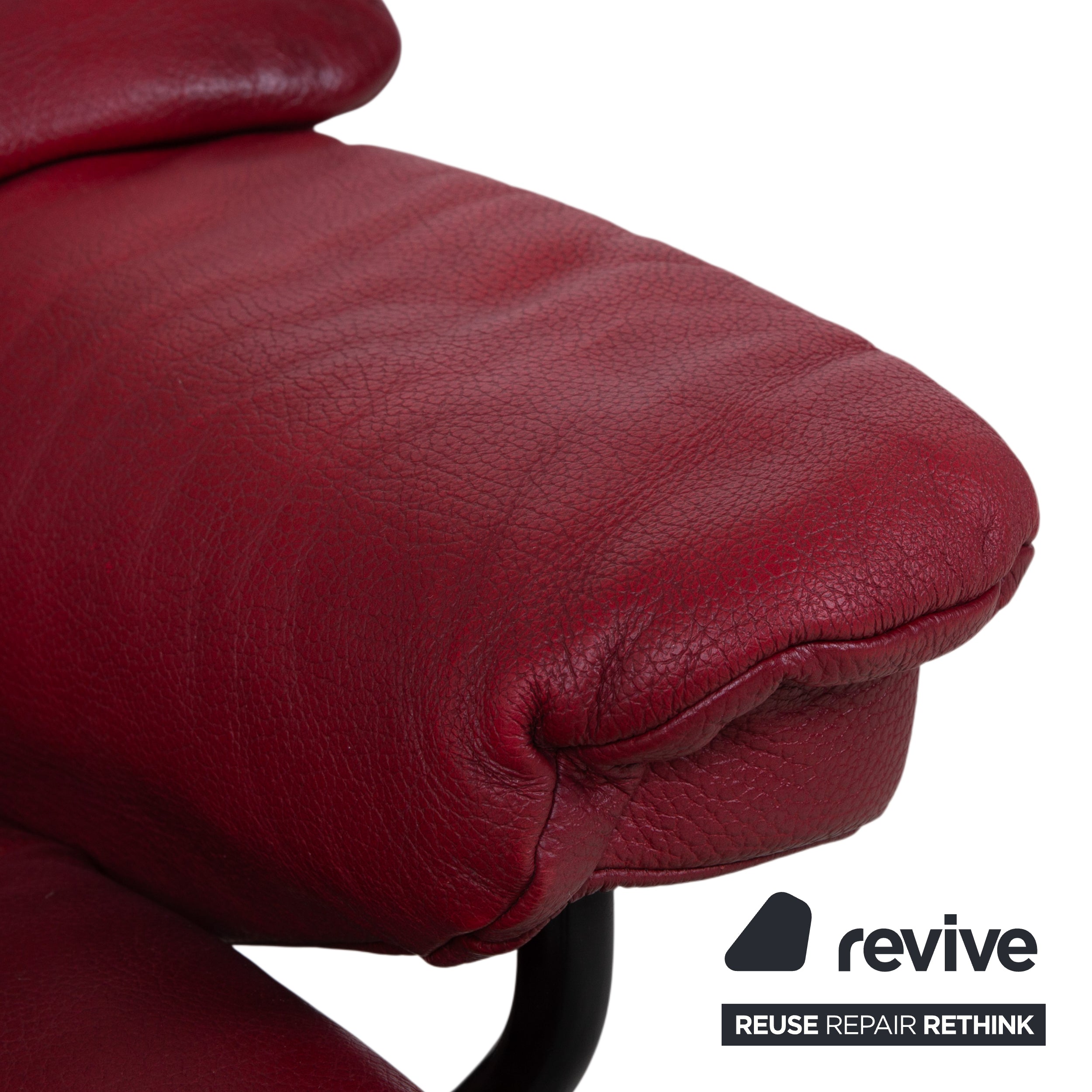 Stressless Reno Leder Sessel Rot inkl. Hocker manuelle Funktion