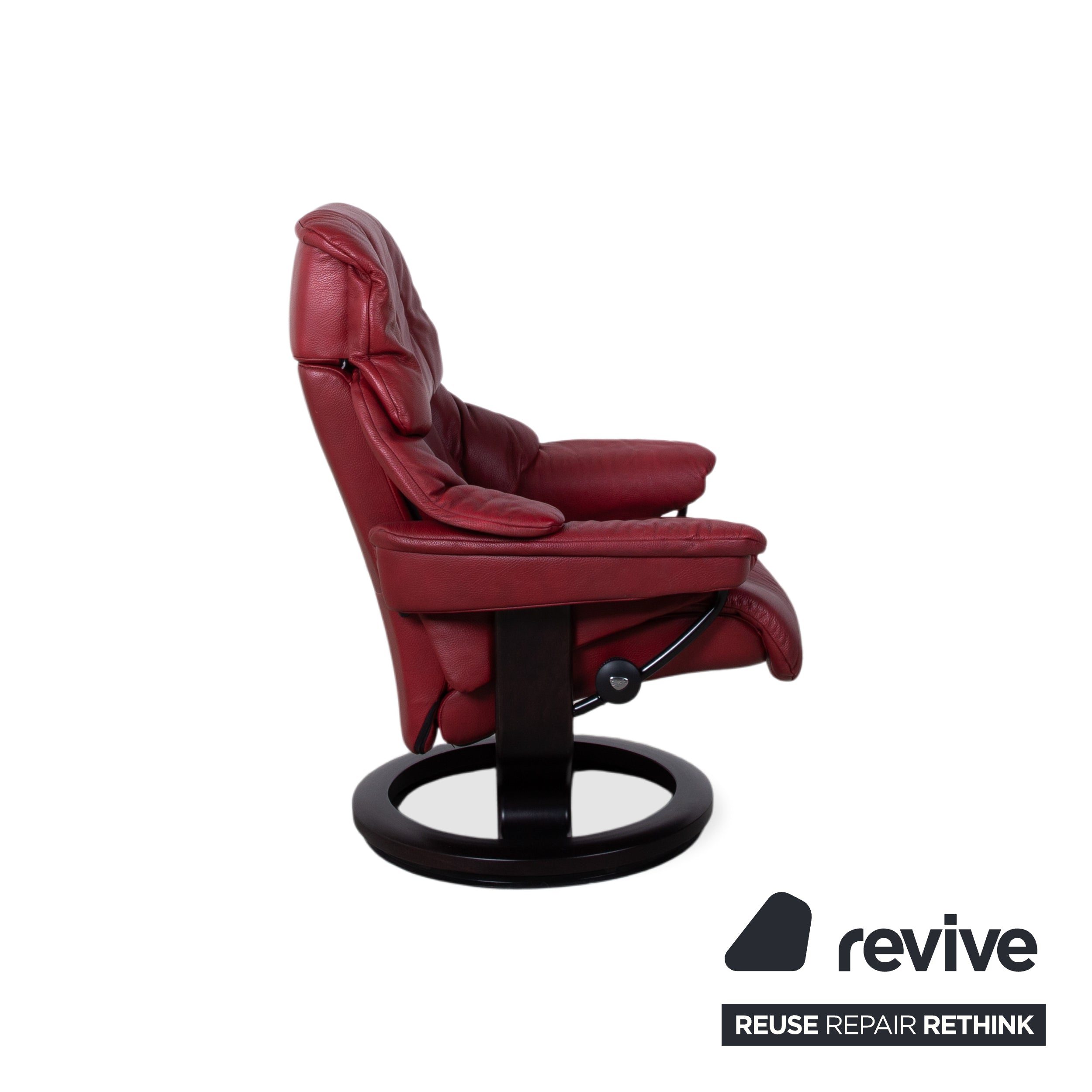 Stressless Reno Leder Sessel Rot inkl. Hocker manuelle Funktion
