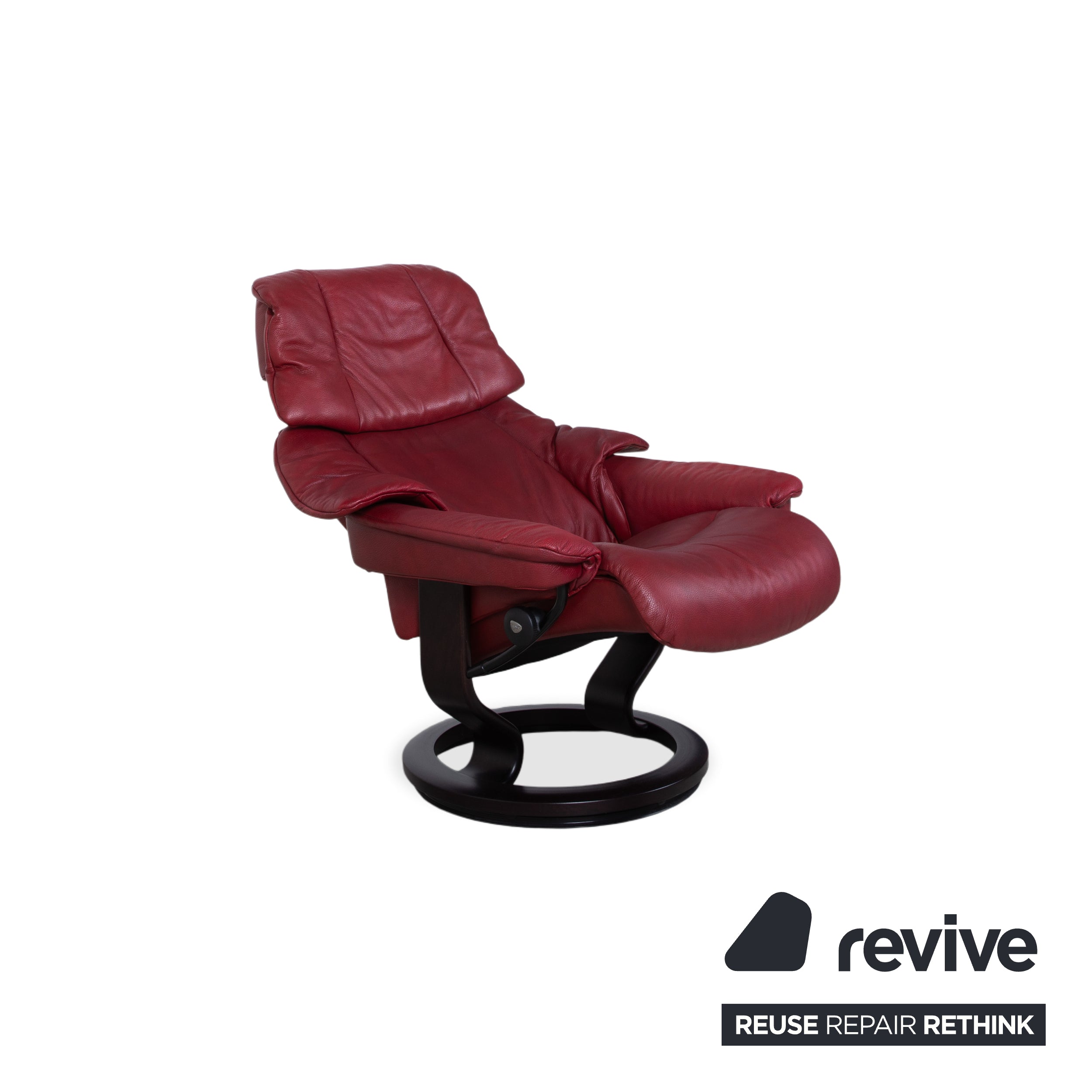 Stressless Reno Leder Sessel Rot inkl. Hocker manuelle Funktion