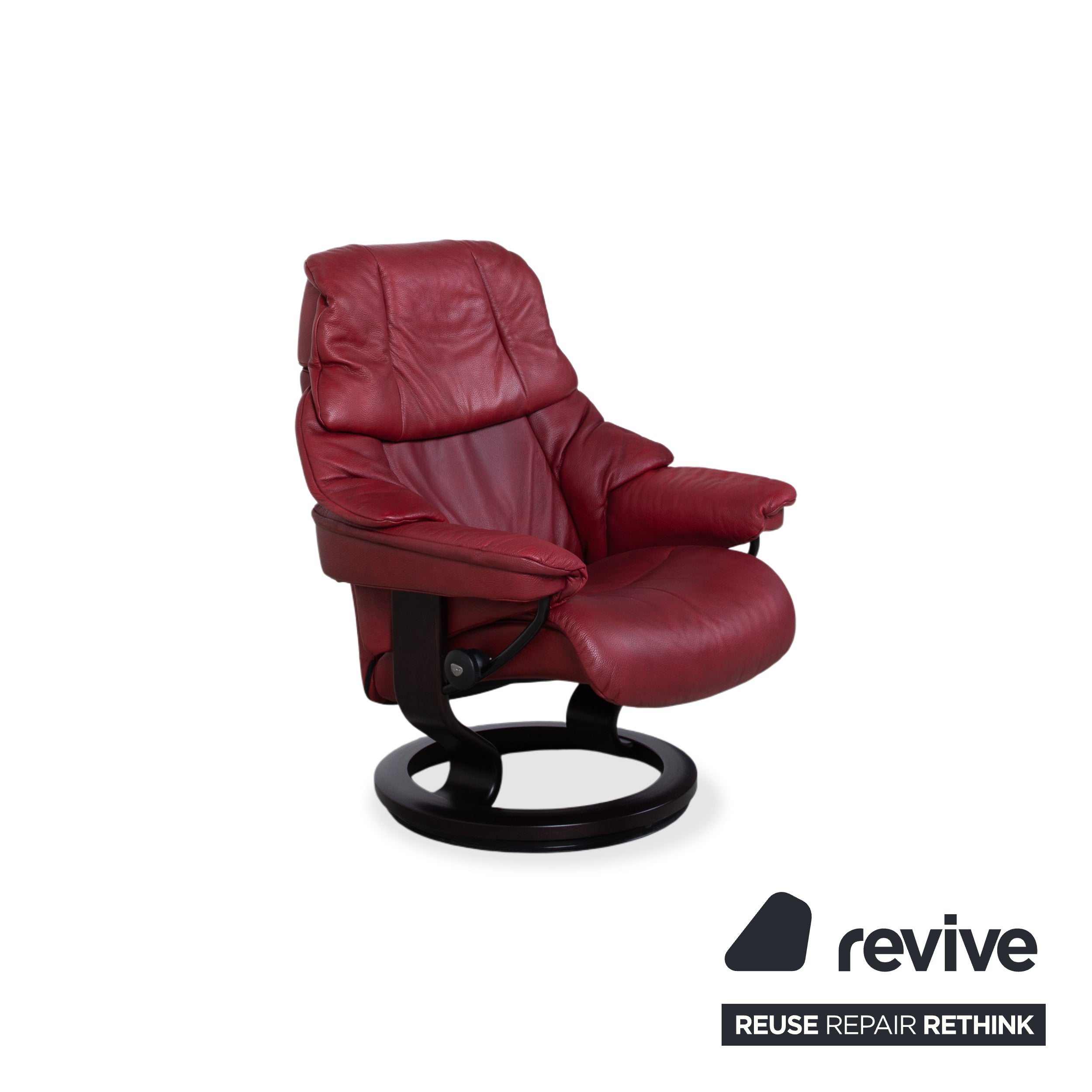 Stressless Reno Leder Sessel Rot inkl. Hocker manuelle Funktion