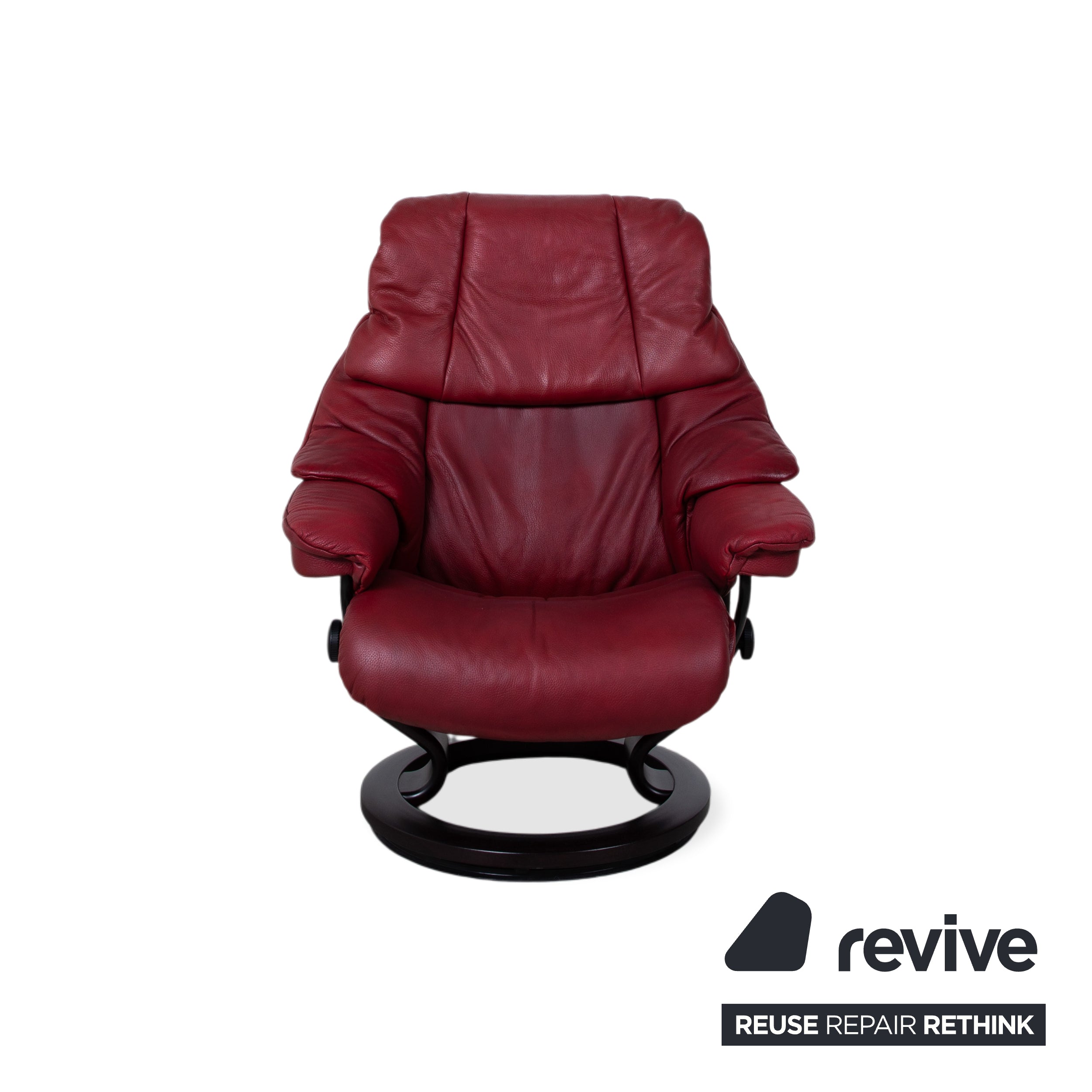 Stressless Reno Leder Sessel Rot inkl. Hocker manuelle Funktion