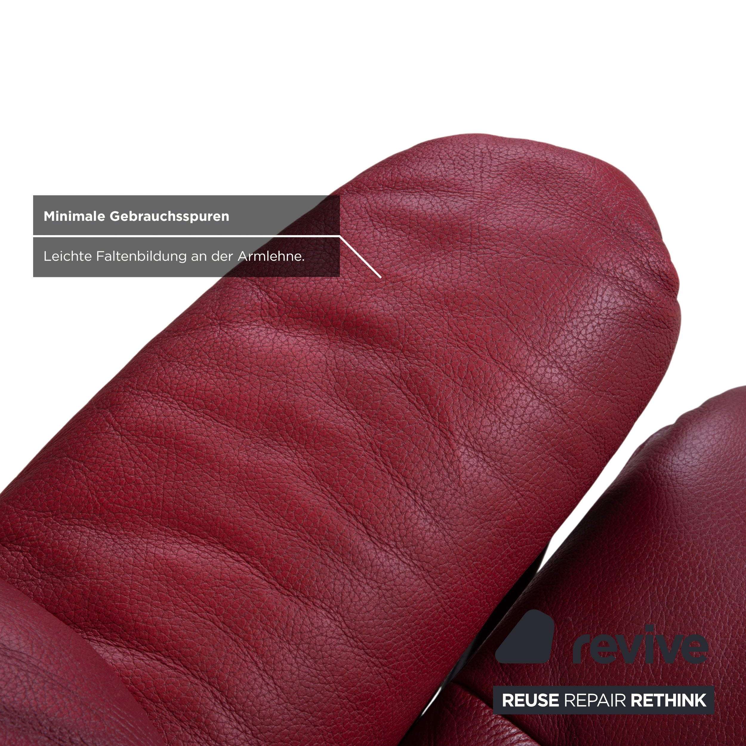 Stressless Reno Leder Sessel Rot inkl. Hocker manuelle Funktion