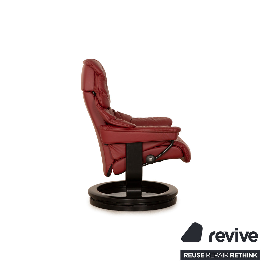 Stressless Reno Leather Armchair Red Manual Function