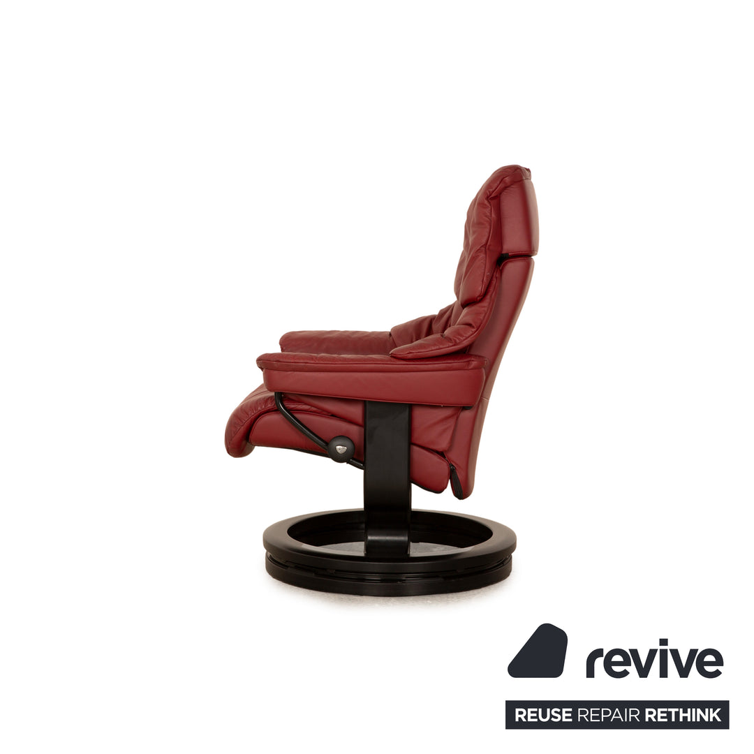 Stressless Reno Leder Sessel Rot manuelle Funktion