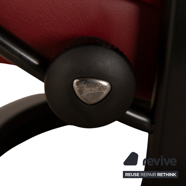 Stressless Reno Leather Armchair Red Manual Function